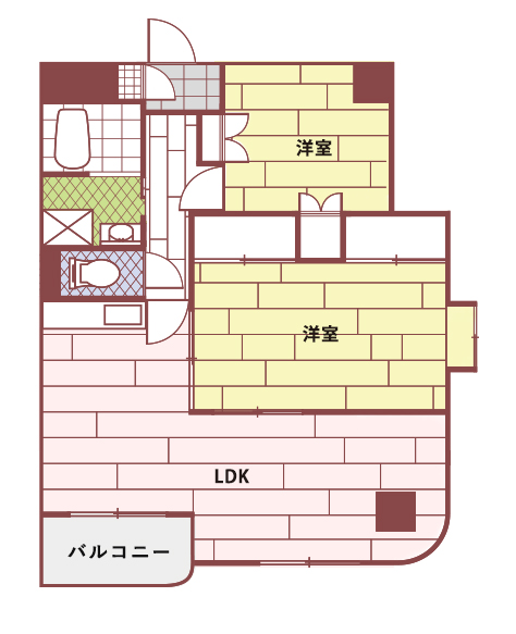 最上階　東南角部屋　２LDK